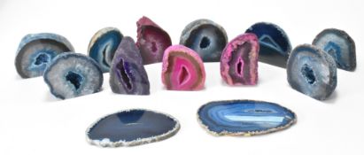 MINERAL SPECIMENS - COLLECTION OF DYED AGATE