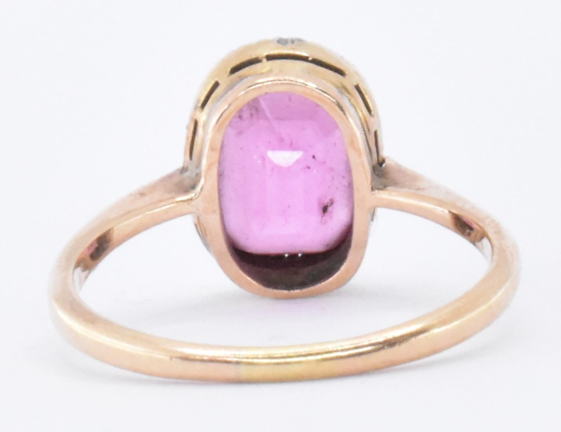 18CT GOLD & PINK TOURMALINE RING - Image 5 of 6