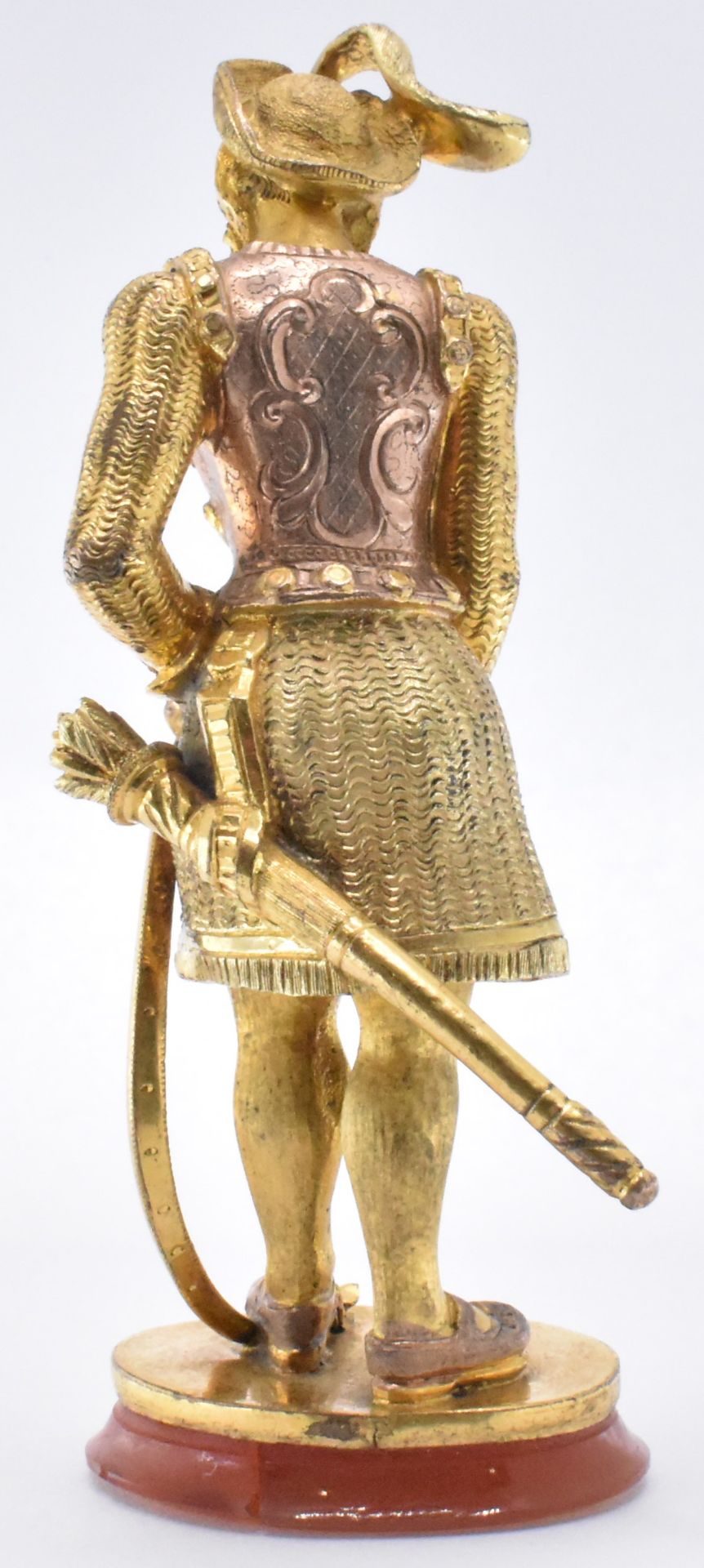 VICTORIAN GILT HAND SEAL IN THE FORM OF AN ARCHER - Image 3 of 5