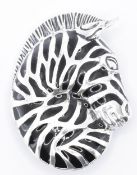 SILVER & PLIQUE A JOUR ZEBRA BROOCH