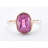 18CT GOLD & PINK TOURMALINE RING