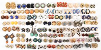 LARGE COLLECTION OF ASSORTED CLIP ON EARRINGS