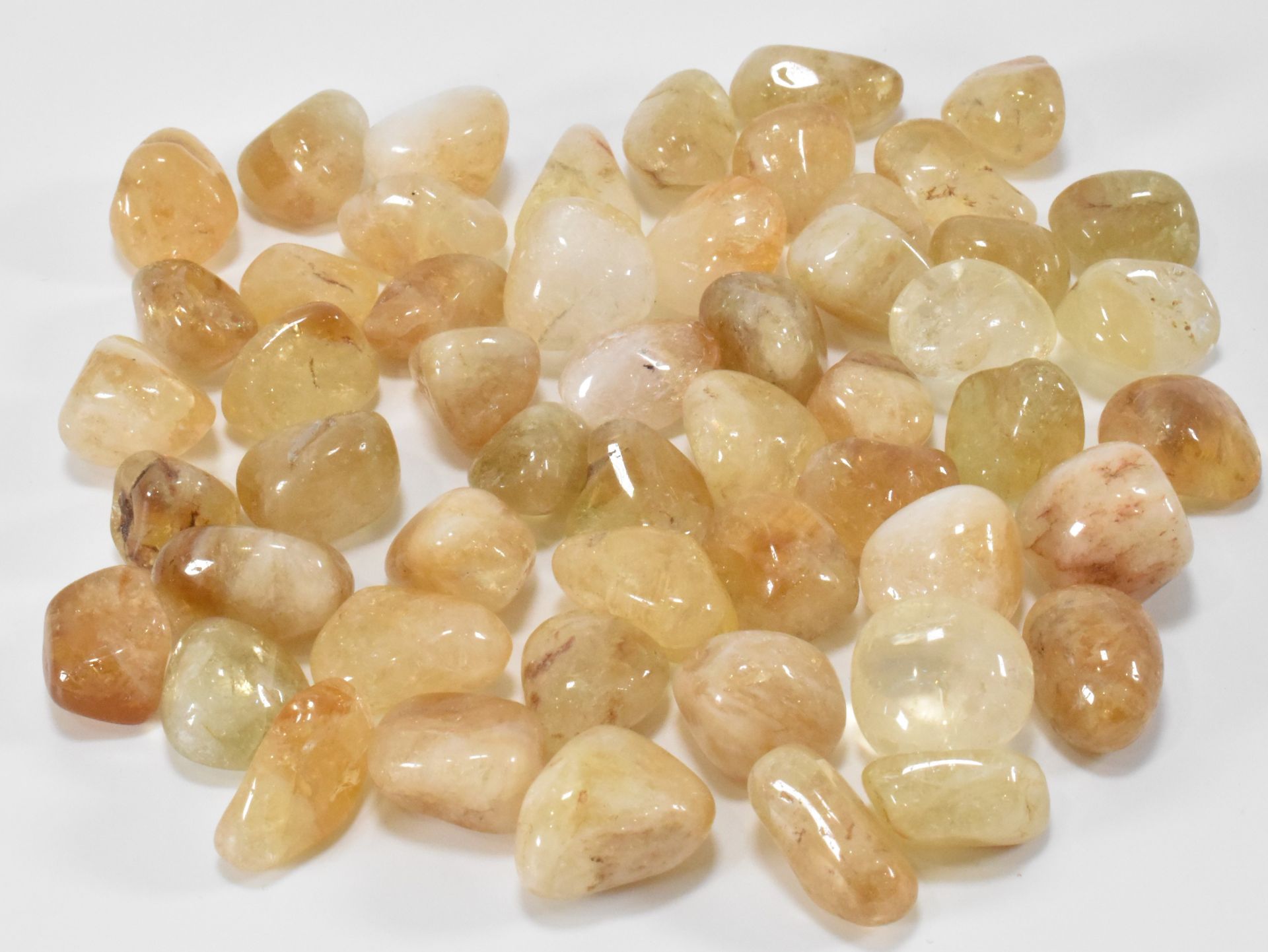 MINERAL SPECIMENS - COLLECTION OF QUARTZ CITRINE TUMEBLESTONES