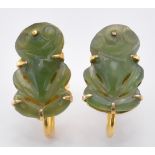 VINTAGE 9CT GOLD & FROG EARRINGS