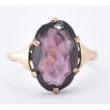 9CT GOLD & AMETHYST RING