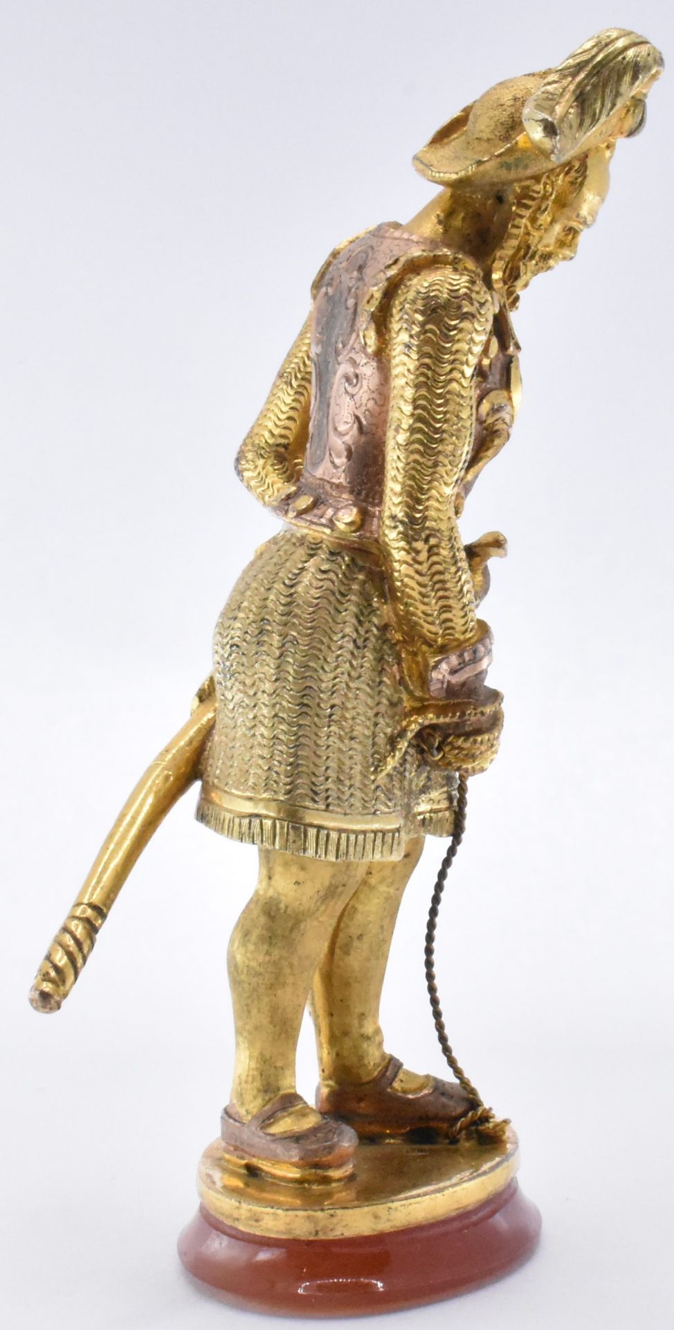 VICTORIAN GILT HAND SEAL IN THE FORM OF AN ARCHER - Image 4 of 5