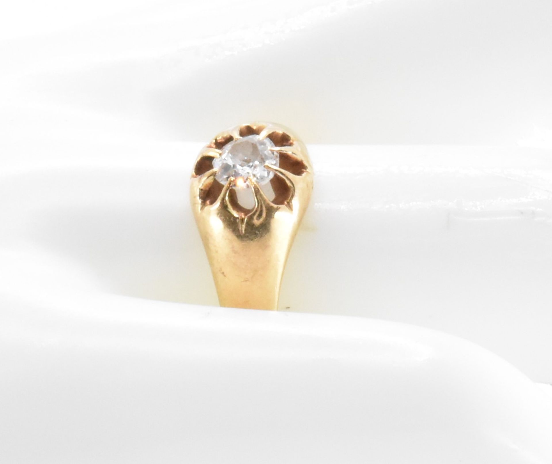 VICTORIAN HALLMARKED 18CT GOLD & DIAMOND SOLITAIRE RING - Image 6 of 6