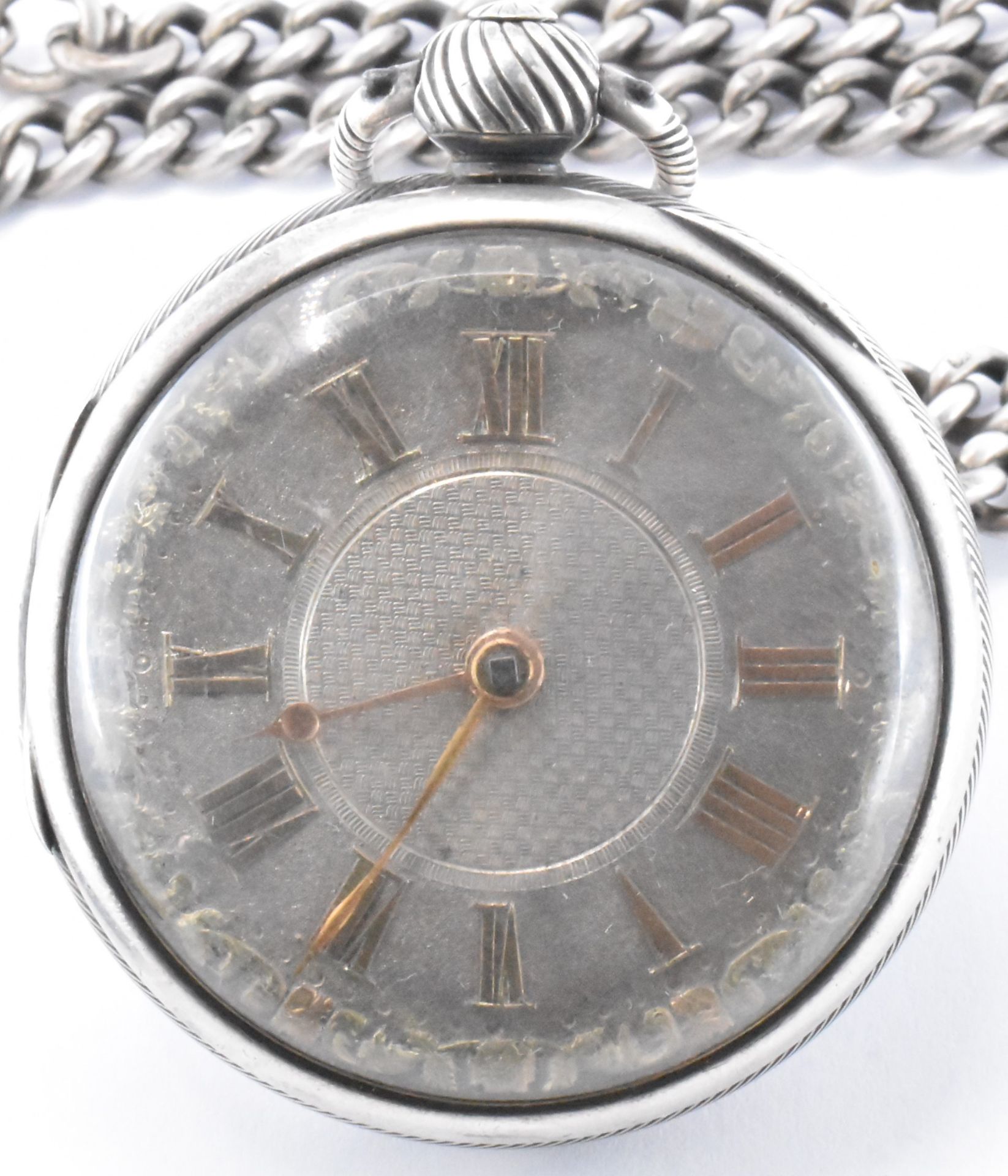 GEORGE IV HALLMARKED SILVER FUSEE POCKET WATCH - Image 3 of 13