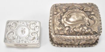 PAIR OF HALLMARKED SILVER BOXES
