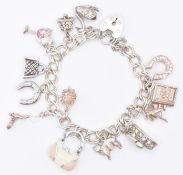 VINTAGE SILVER CHARM BRACELET