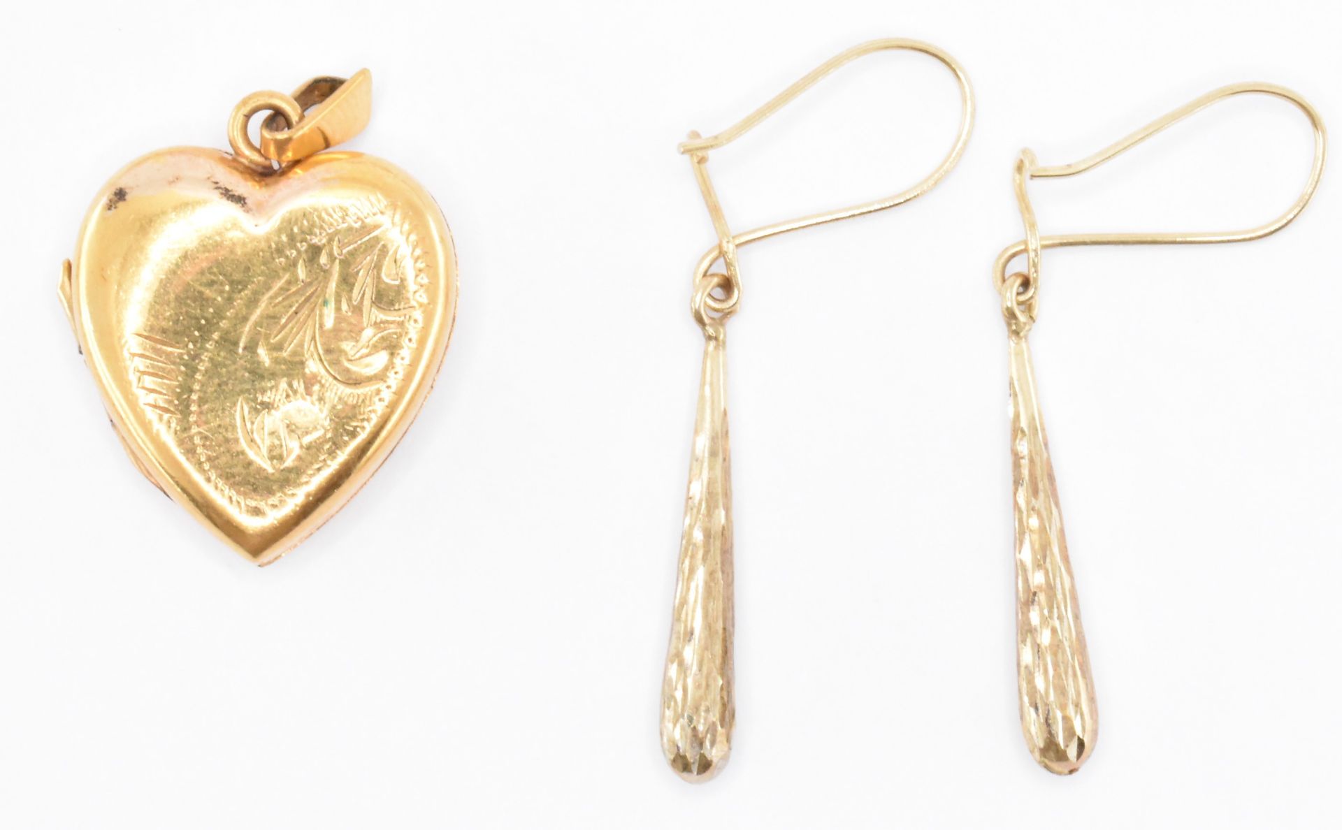 FOUR PAIRS OF 9CT GOLD EARRINGS - Image 4 of 5