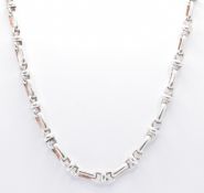 SILVER FANCY LINK NECKLACE CHAIN