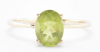 HALLMARKED 9CT GOLD & PERIDOT RING