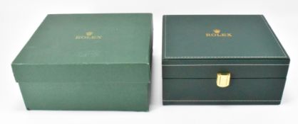 ROLEX GREEN LEATHER WATCH BOX