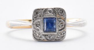 EDWARDIAN SAPPHIRE & DIAMOND RING