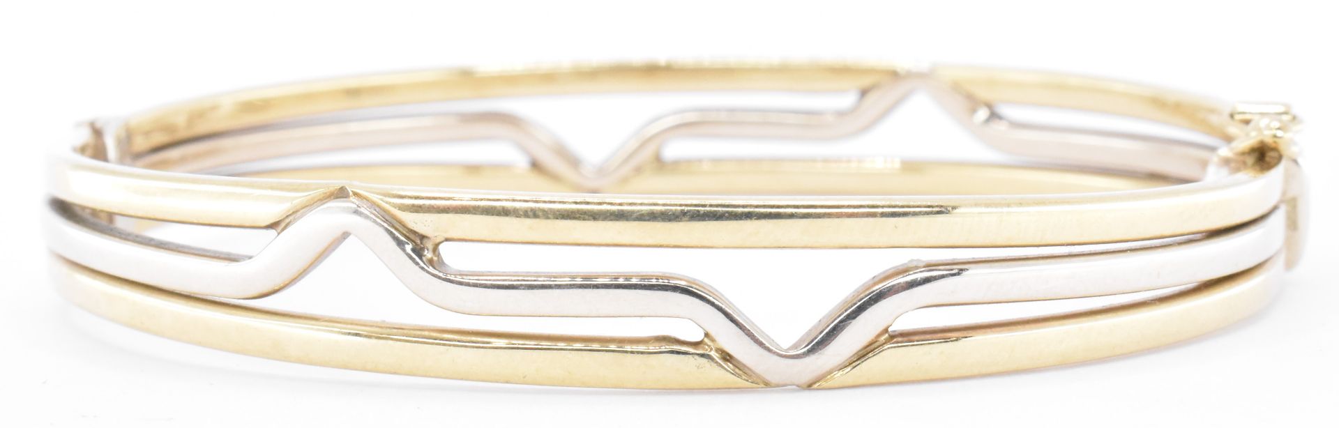 9CT GOLD TWO TONE BANGLE BRACELET