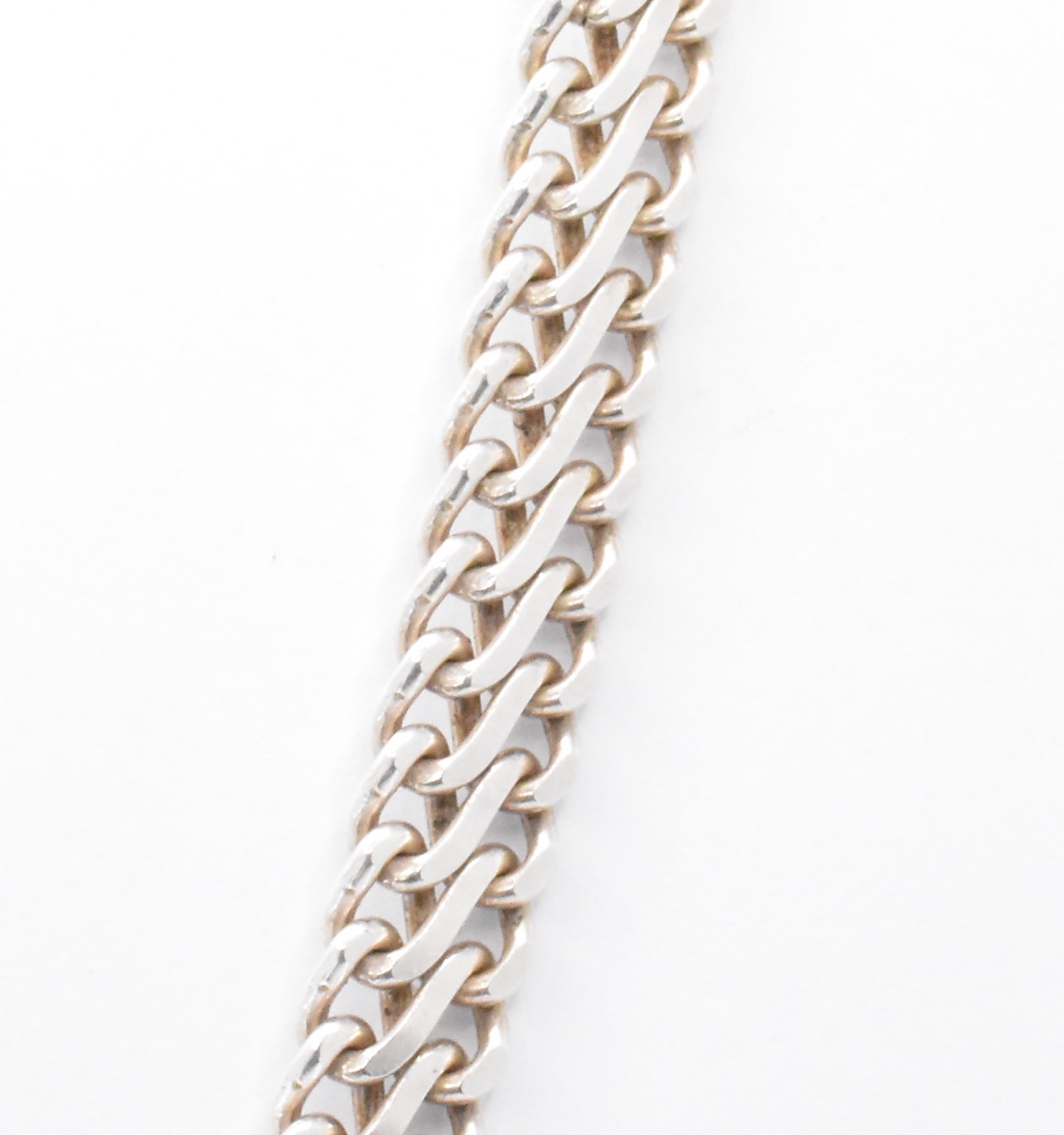 SILVER FANCY LINK NECKLACE CHAIN - Image 3 of 6