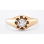 VICTORIAN HALLMARKED 18CT GOLD & DIAMOND SOLITAIRE RING