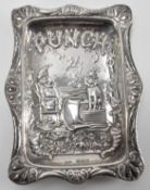 VICTORIAN SILVER HALLMARKED PUNCH PIN TRAY