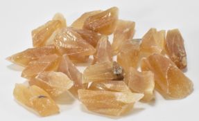 MINERAL SPECIMENS - COLLECTION OF HONEY CALCITE