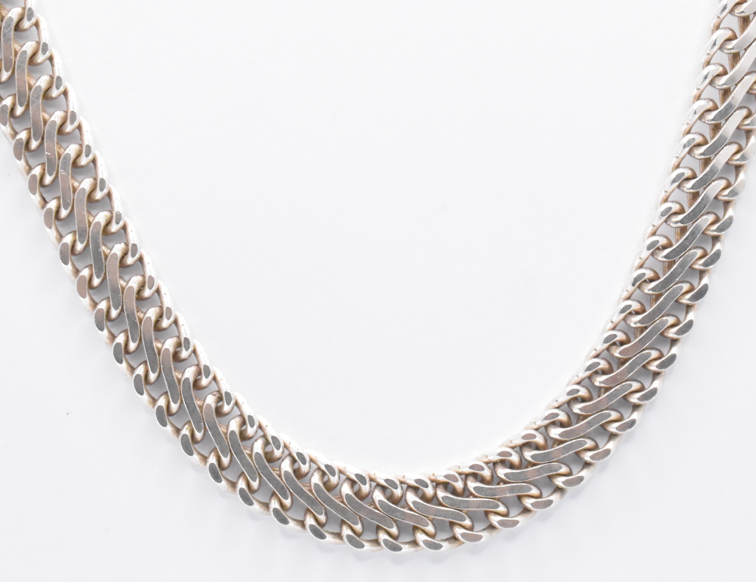 SILVER FANCY LINK NECKLACE CHAIN - Image 2 of 6