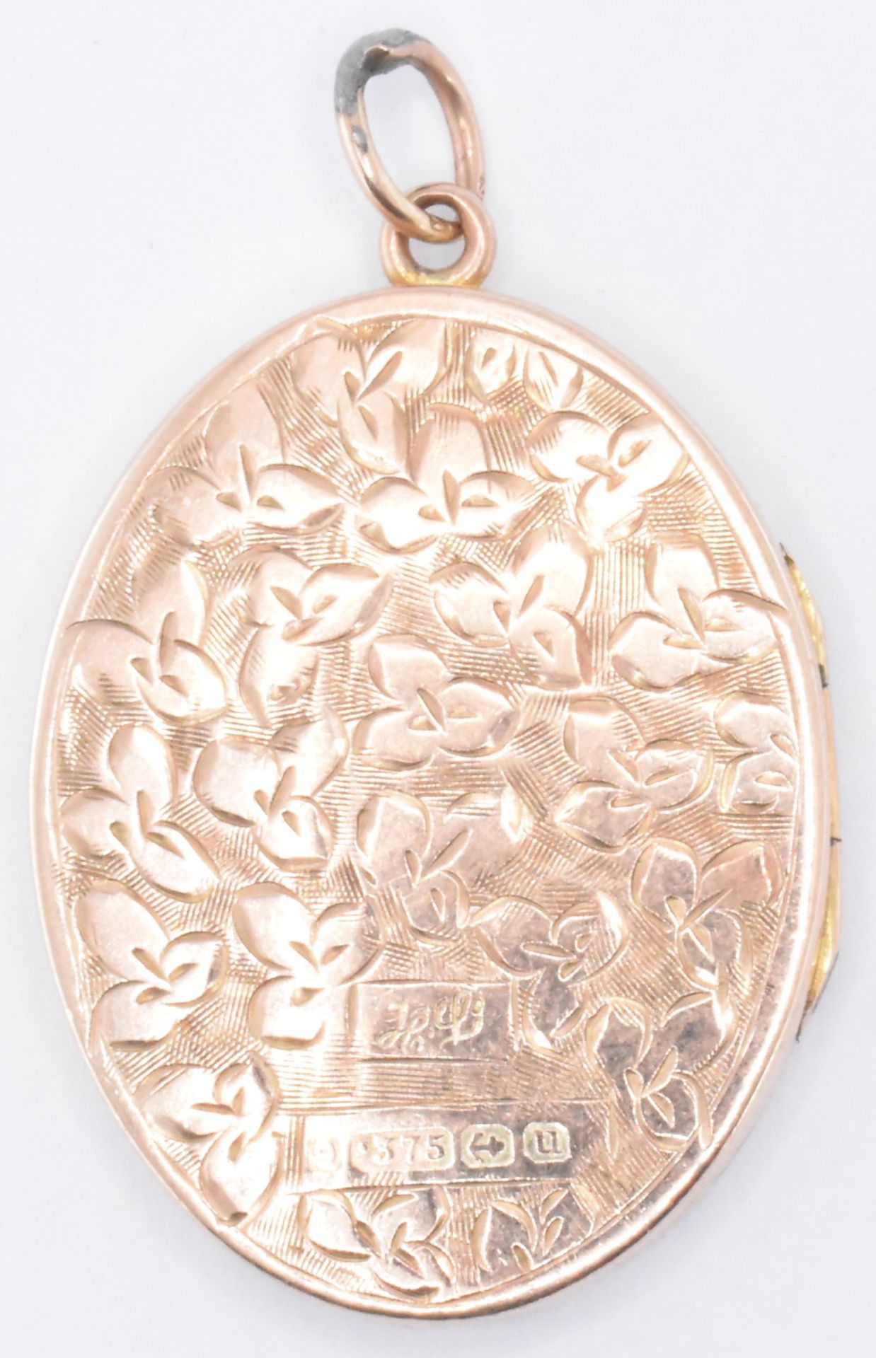 HALLMARKED 1919 9CT GOLD LOCKET PENDANT - Image 2 of 3