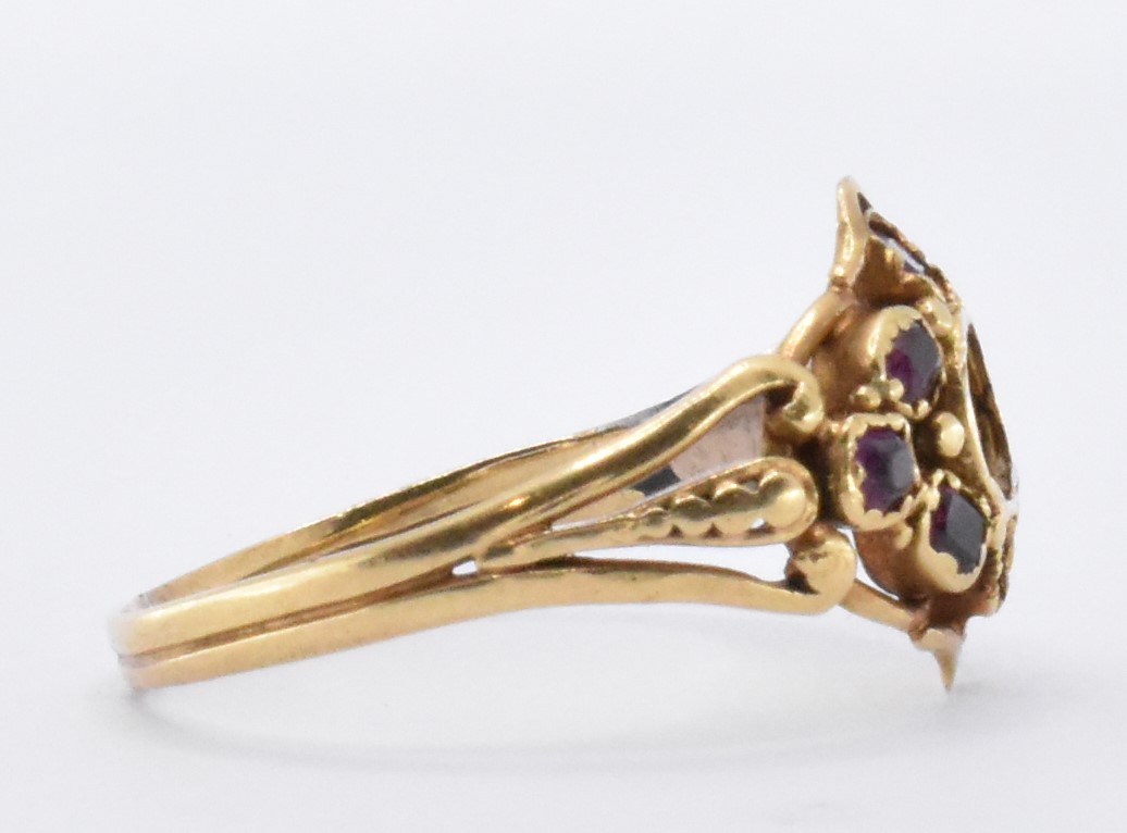 GEORGE III GOLD & RUBY RING - Image 5 of 8