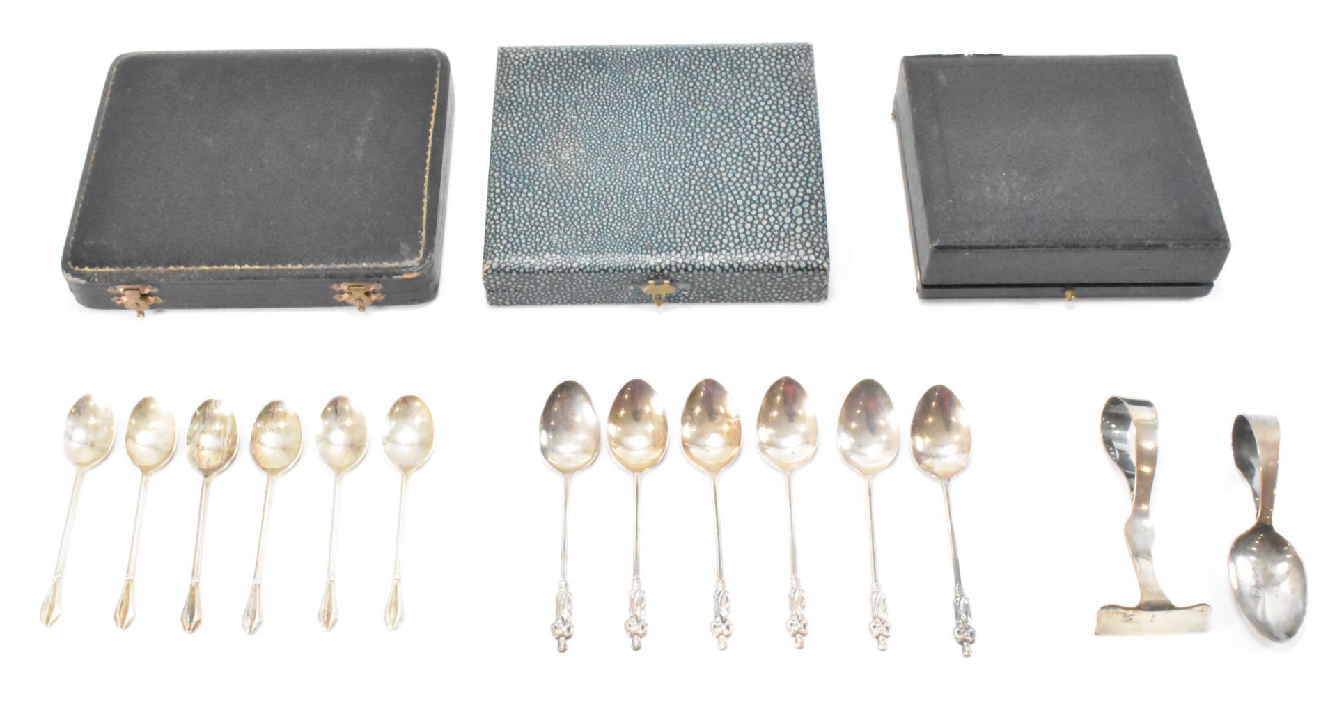 HALLMARKED SILVER TEAPSOONS WITH BABY SPOON & PUSHER - Image 2 of 7