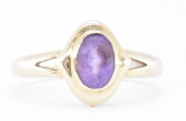 HALLMARKED 9CT GOLD & AMETHYST RING