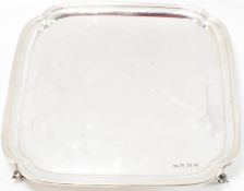 1950S VINERS SILVER HALLMARKED FOOTED TRAY