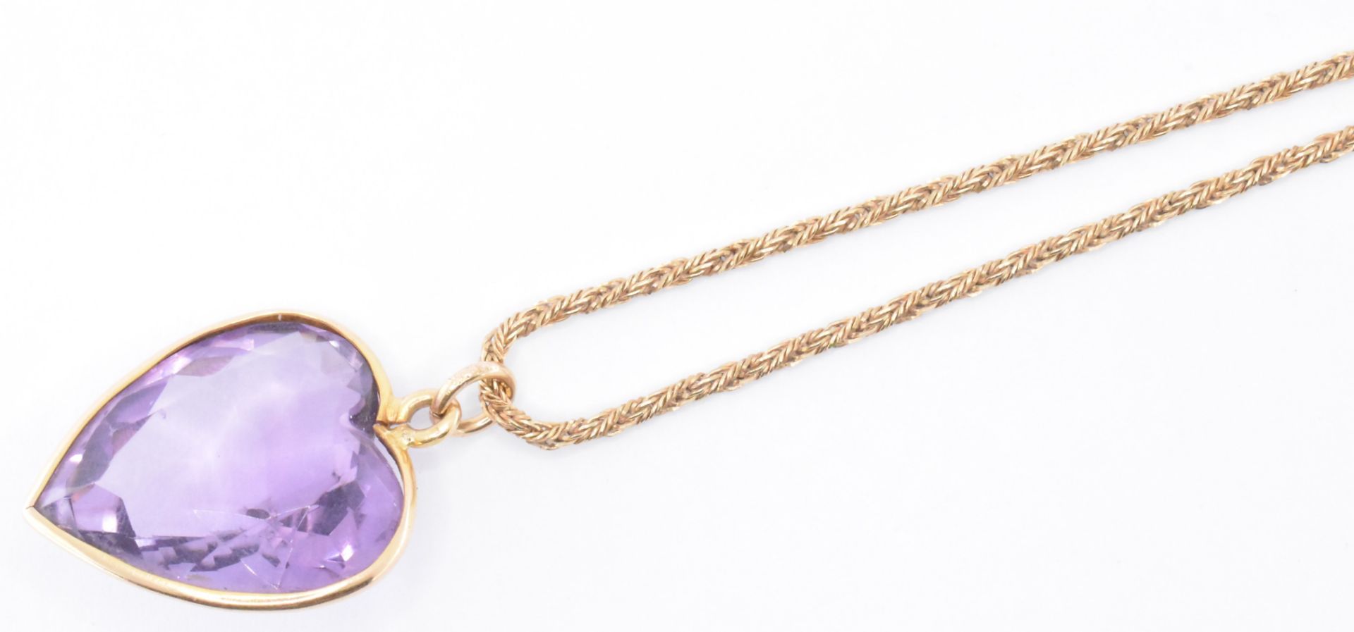 18CT GOLD & AMETHYST PENDANT NECKLACE - Image 5 of 7