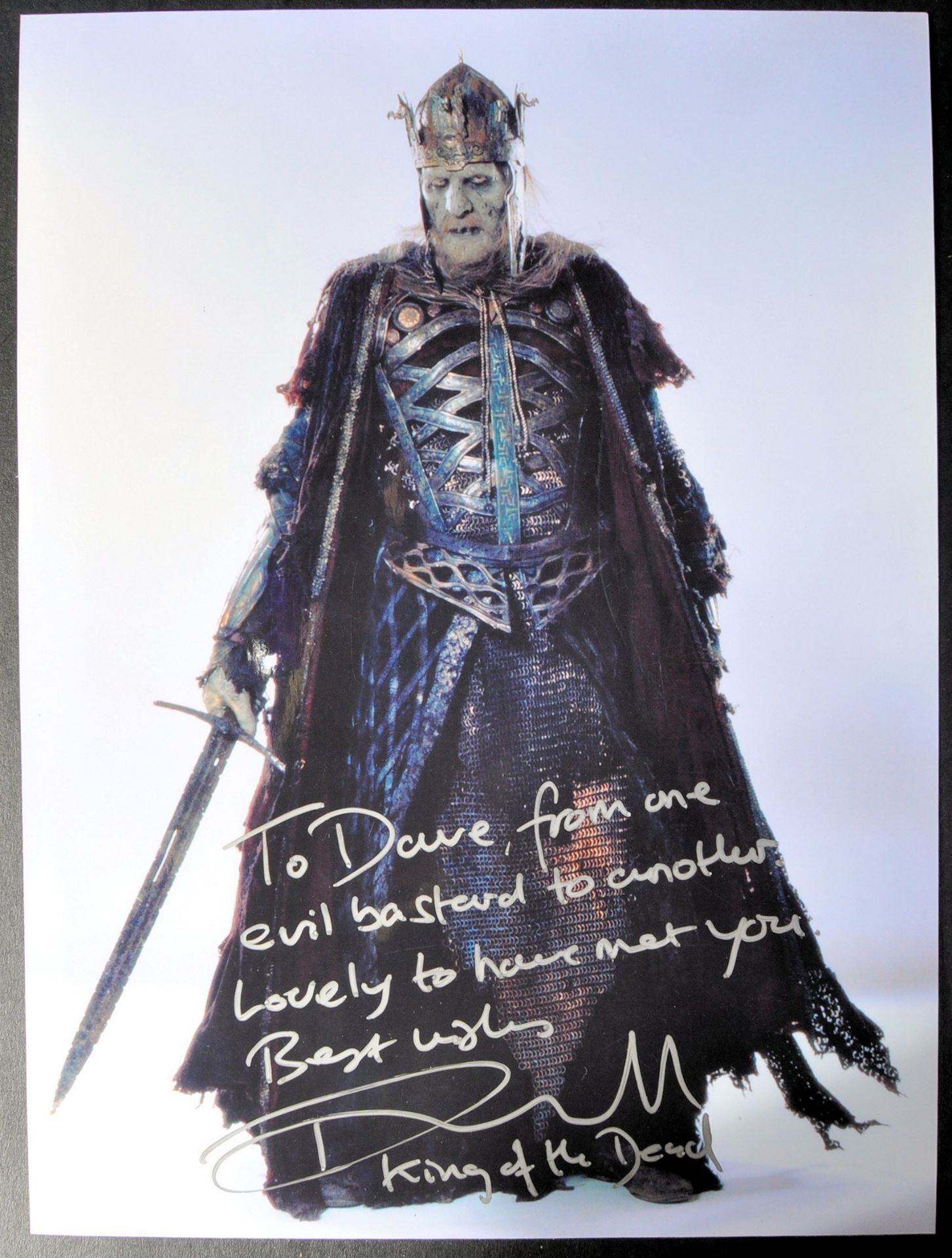 ESTATE OF DAVE PROWSE - LORD OF THE RINGS - PAUL NORELL SIGNED 8X10"
