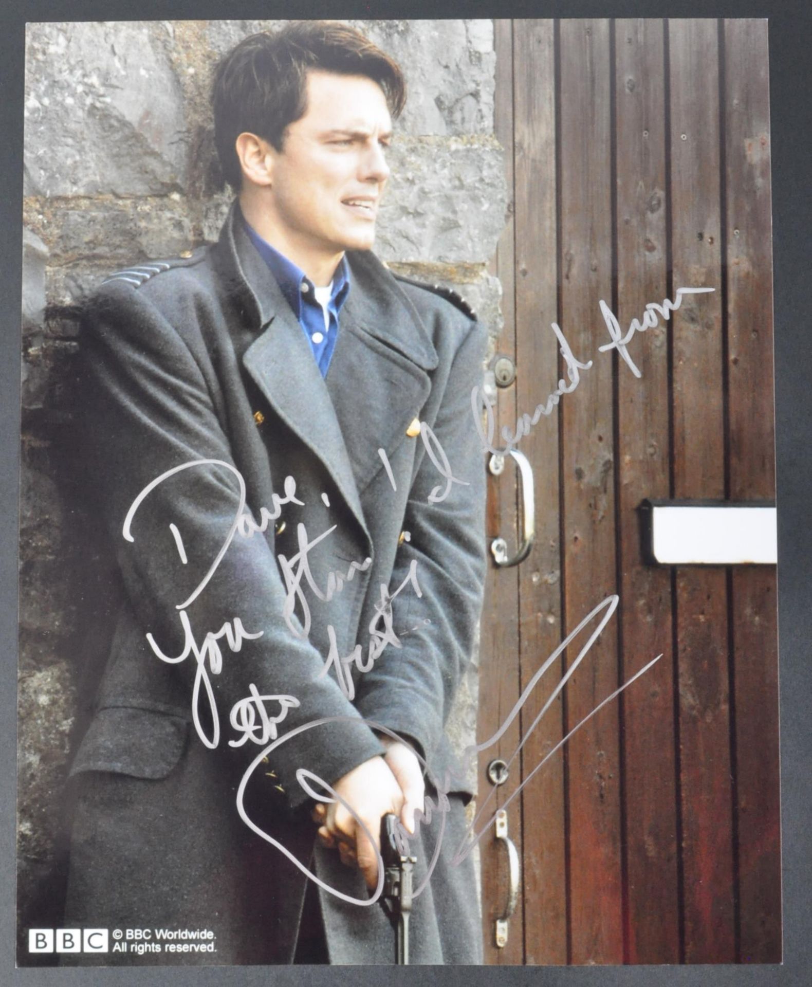 ESTATE OF DAVE PROWSE - DOCTOR WHO - JOHN BARROWMAN AUTOGRAPH