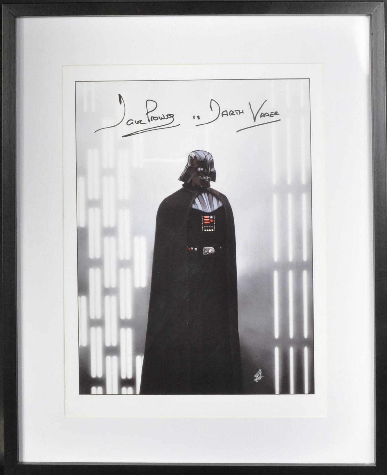 ESTATE OF DAVE PROWSE - AUTOGRAPHED ARWORK PRINT - Image 2 of 5