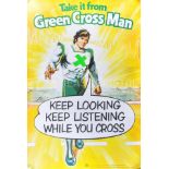 ESTATE OF DAVE PROWSE - ORIGINAL 1970S GREEN CROSS CODE MAN POSTER