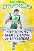 ESTATE OF DAVE PROWSE - ORIGINAL 1970S GREEN CROSS CODE MAN POSTER