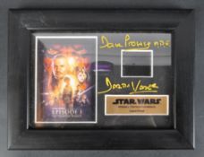 ESTATE OF DAVE PROWSE - AUTOGRAPHED FILM CEL DISPLAY