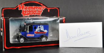 ESTATE OF DAVE PROWSE - LLEDO - HAMMER HORROR SIGNED DIECAST MODEL