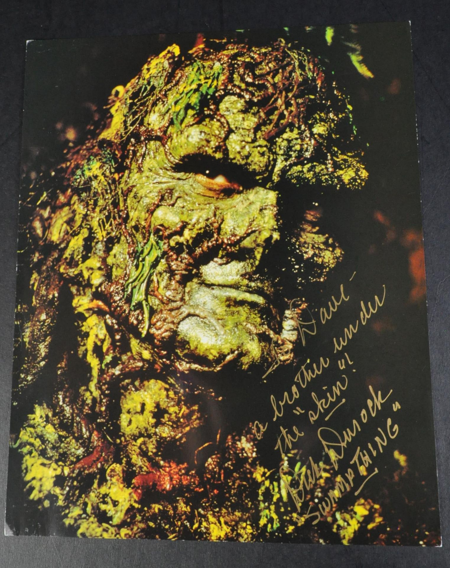 ESTATE OF DAVE PROWSE - DICK DUROCK - SWAMP THING - SIGNED PHOTO