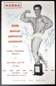 ESTATE OF DAVE PROWSE - MISTER UNIVERSE 1956 SIGNED PROGRAMME