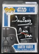 ESTATE OF DAVE PROWSE - FUNKO POP STAR WARS DARTH VADER SIGNED FIGURE