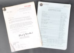 ESTATE OF DAVE PROWSE - AS YOU LIKE IT (1978) - PRODUCTION PAPERWORK