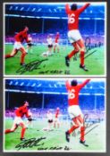 ESTATE OF DAVE PROWSE - FOOTBALL - WORLD CUP 1966 DUAL SIGNED PHOTOS
