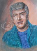 ESTATE OF DAVE PROWSE - J. GILROY - MIXED MEDIA PAINTING OF PROWSE