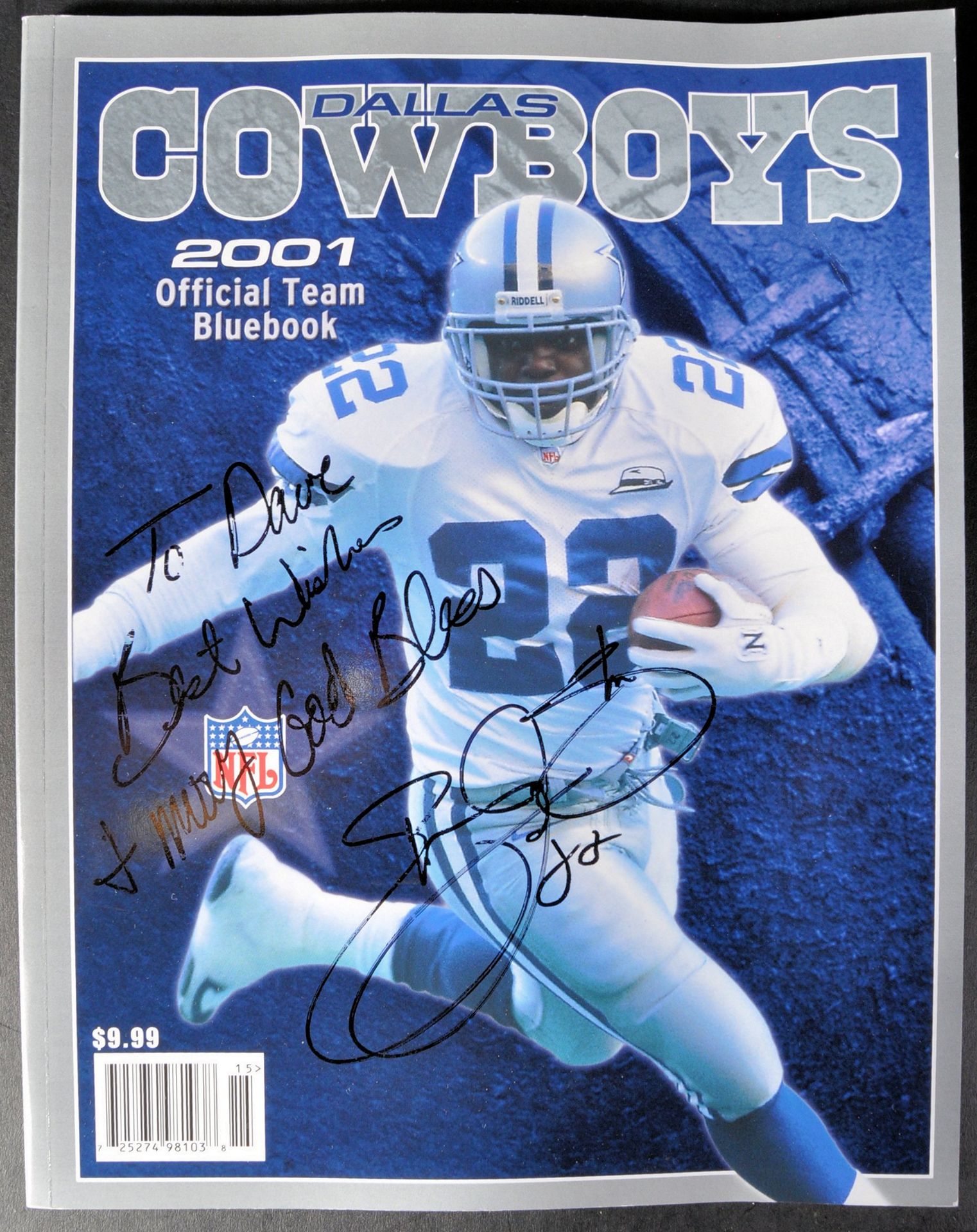 ESTATE OF DAVE PROWSE - EMMITT SMITH - DALLAS COWBOYS - SIGNED MAGAZINE
