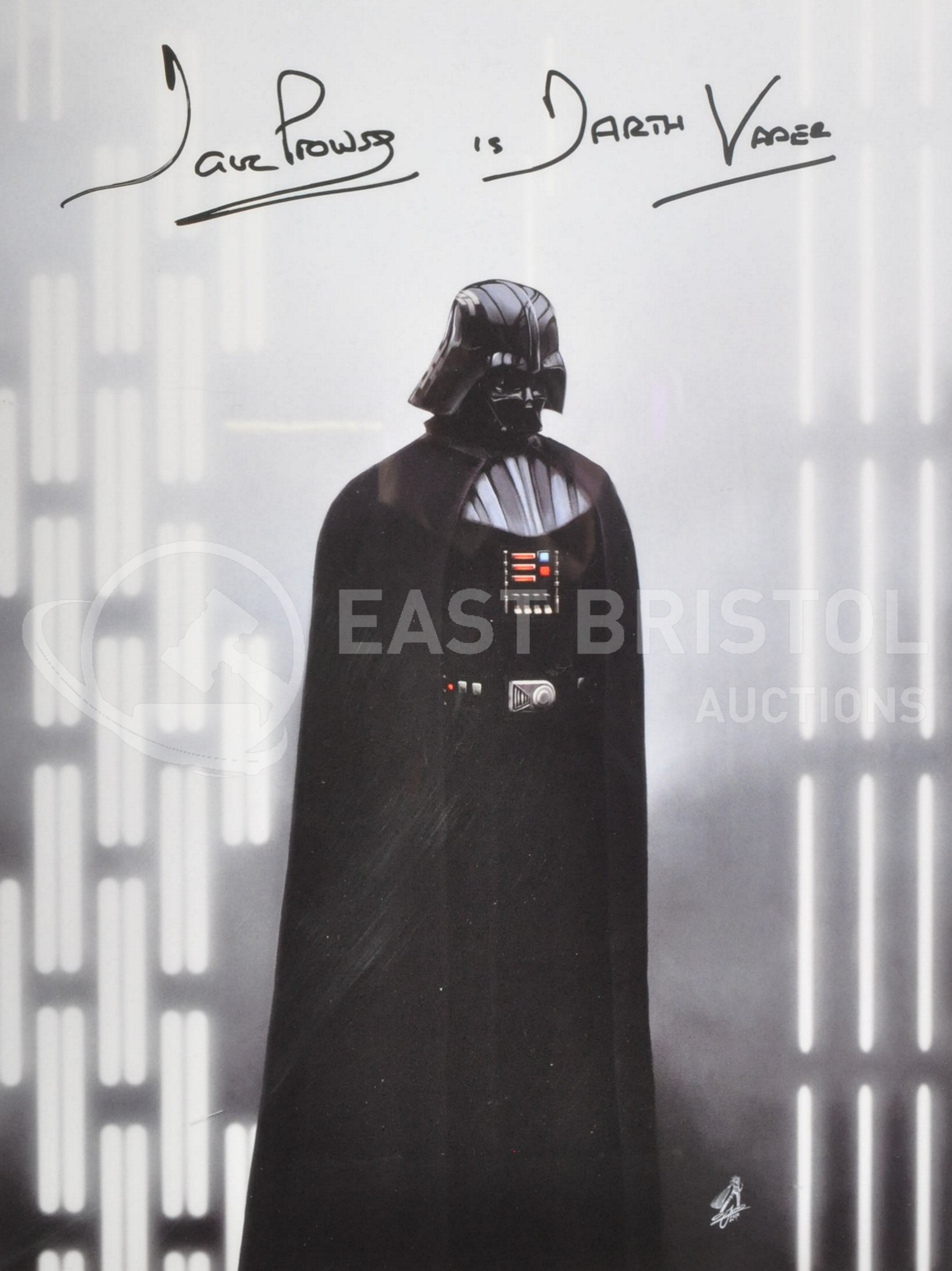 ESTATE OF DAVE PROWSE - AUTOGRAPHED ARWORK PRINT