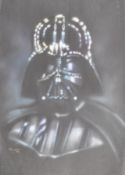 ESTATE OF DAVE PROWSE - FAN ARTWORK - STENCIL DARTH VADER PAINTING