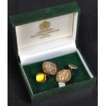 ESTATE OF DAVE PROWSE - HALLMARKED SILVER MBE CUFFLINKS