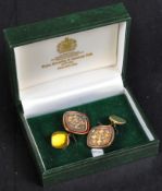 ESTATE OF DAVE PROWSE - HALLMARKED SILVER MBE CUFFLINKS