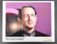 ESTATE OF DAVE PROWSE - STAR TREK - WILLIAM SCHALLERT (1922-2016) AUTOGRAPH